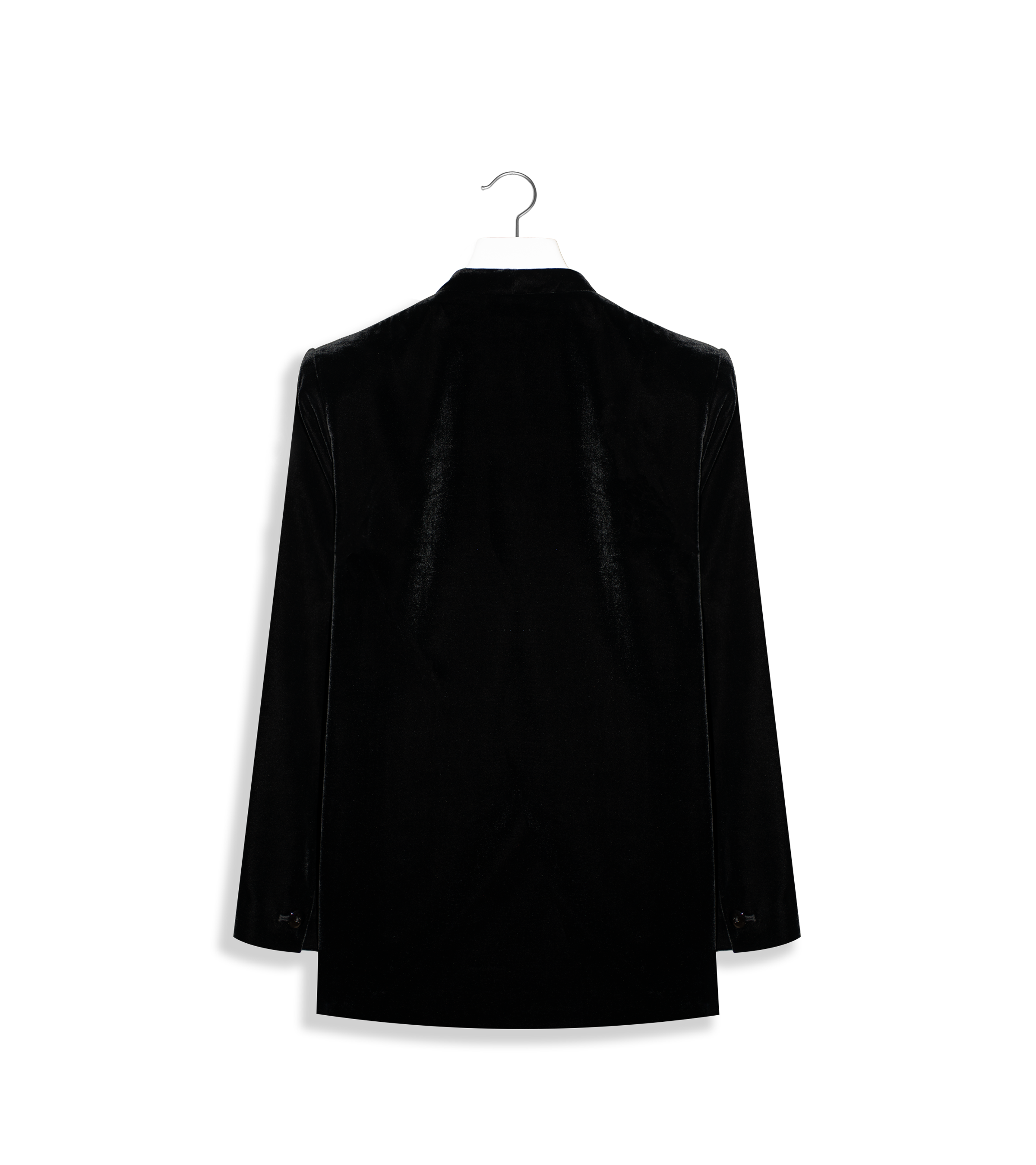 Silk velvet jacket with lapel