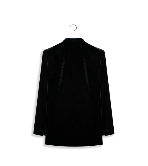 Silk velvet jacket with lapel