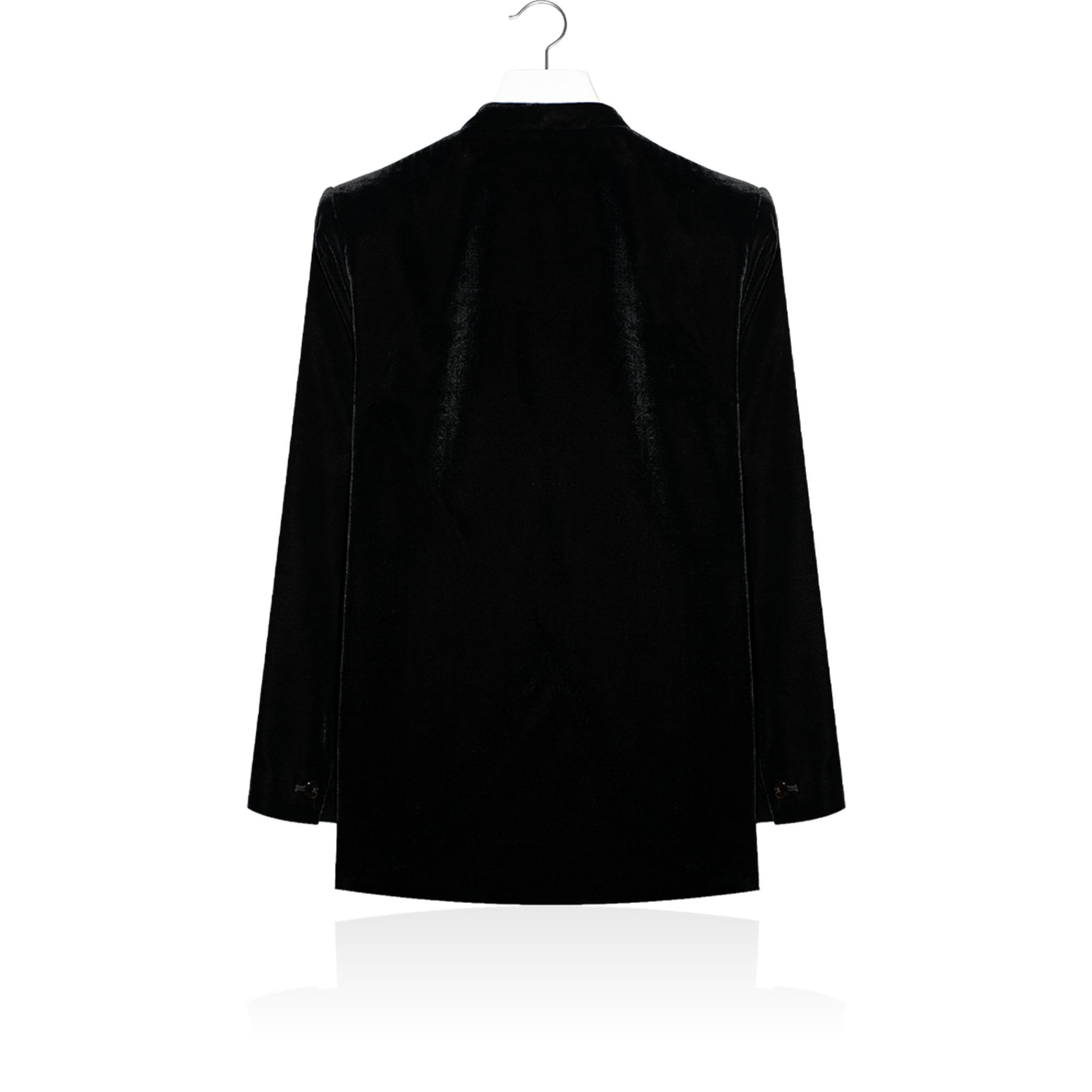 Silk velvet jacket with lapel