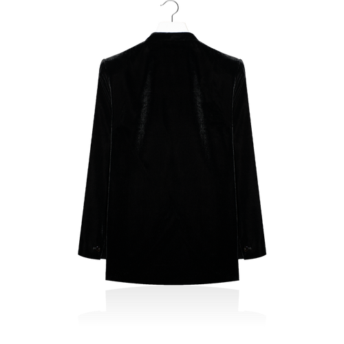 Silk velvet jacket with lapel